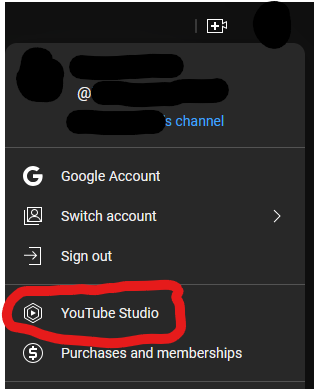 Navigate to YouTube Studio